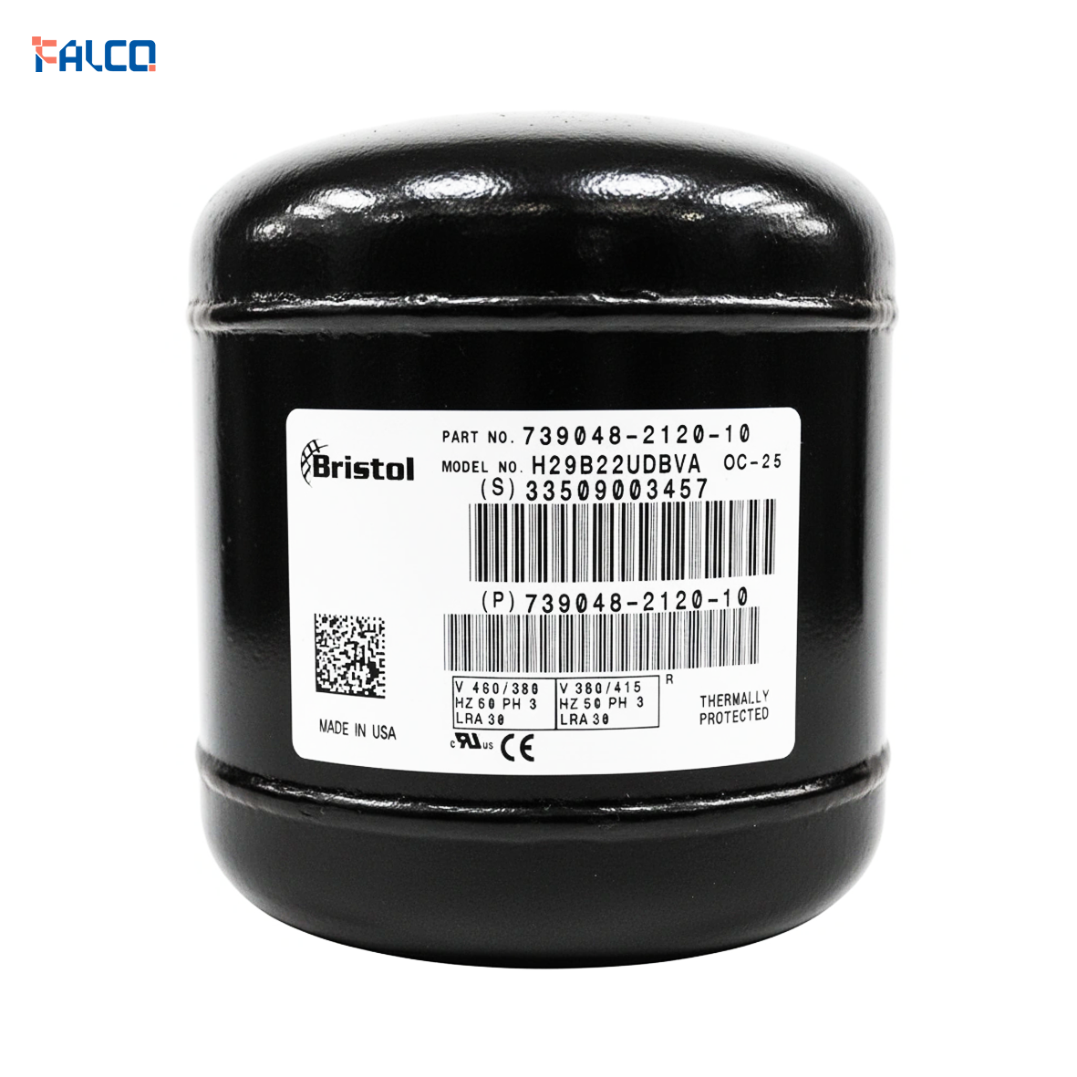 کمپرسور پیستونی BRISTOL مدل H29B22UDBVA ظرفیت (18000 BTU ) - Image 2